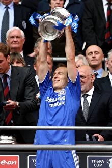 Images Dated 19th May 2007: Chelsea's Arjen Robben: FA Cup Victory Celebration vs. Manchester United (2007)
