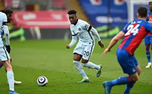 Club Soccer Prints: Chelsea's Callum Hudson-Odoi in Action at Empty Selhurst Park: Crystal Palace vs Chelsea (2020-21)