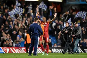 European Matches 2013-2014 Season Prints: Chelsea's Champions League Triumph: Drogba Honors Supporters after Chelsea vs