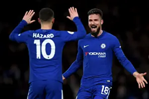 Chelsea's Eden Hazard Scores First Goal Against West Bromwich Albion, February 2018