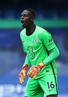 03.10.20 - Chelsea V Crystal Palace (Home) Prints: Chelsea's Edouard Mendy in Action Against Crystal Palace: Premier League