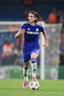 Images Dated 17th September 2014: Chelsea's Filipe Luis in Action: Chelsea vs. FC Schalke 04, UEFA Champions League Group G