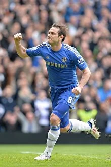 Images Dated 28th April 2013: Chelsea's Frank Lampard: Double Delight as He Celebrates Second Goal Against Swansea City