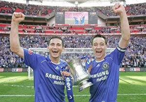 Images Dated 19th May 2007: Chelsea's Frank Lampard and John Terry: FA Cup Victory Celebration over Manchester United at
