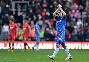 Images Dated 30th March 2013: Chelsea's Frank Lampard Salutes Supporters: Southampton vs. Chelsea (March 30, 2013)