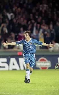 Chelsea's Gianfranco Zola Celebrates UEFA European Cup-Winners Cup Victory over VfB Stuttgart, 1998