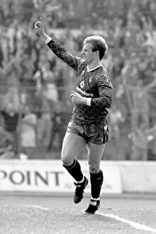 1980's Collection: Chelsea's Gordon Durie Celebrates Opening Goal Against Charlton Athletic in Barclays League