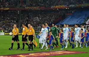 Images Dated 25th April 2013: Chelsea's Grand Entrance: United in Blue at Basel's St. Jakob-Park for UEFA Europa League