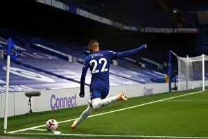 17.10.20 - Chelsea V Southampton (Home) Prints: Chelsea's Hakim Ziyech in Action Against Southampton at Empty Stamford Bridge