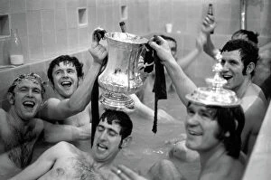 Trending: Chelsea's John Hollins and Peter Osgood Celebrate FA Cup Victory with Teamsmates after Chelsea vs