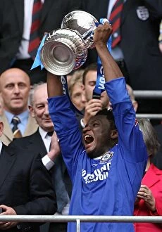 Images Dated 19th May 2007: Chelsea's John Mikel Obi: FA Cup Victory Celebration vs. Manchester United (2007)