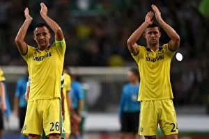 Sporting Lisbon v Chelsea 30th September 2014 Collection: Chelsea's John Terry and Gary Cahill: Champions League Victory Celebration vs
