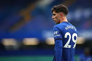 17.10.20 - Chelsea V Southampton (Home) Prints: Chelsea's Kai Havertz in Action at Empty Stamford Bridge: Premier League 2020 Match Against Southampton
