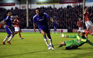 Images Dated 23rd September 2015: Chelsea's Kenedy: Third Goal Ecstasy in Capital One Cup Victory over Walsall (September 2015)