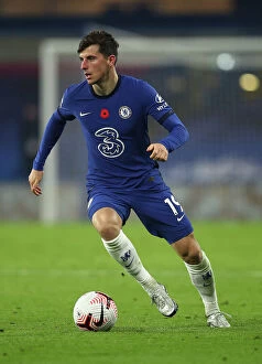 Soccer Collection: Chelsea's Mason Mount in Action against Sheffield United at Empty Stamford Bridge