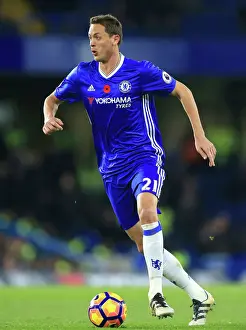 Chelsea's Nemanja Matic in Action: Premier League Clash vs Everton at Stamford Bridge