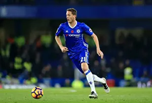 Football Soccer Full Length Prints: Chelsea's Nemanja Matic in Action: Premier League Clash vs Everton at Stamford Bridge (Home)
