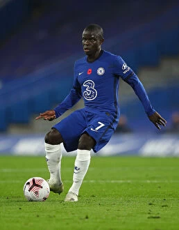 Chelsea's N'Golo Kante in Action against Sheffield United at Empty Stamford Bridge, Premier League 2020