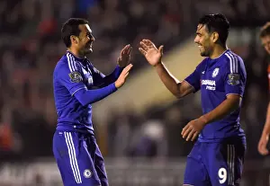 Chelsea's Pedro and Falcao: Four Goal Celebration in Capital One Cup Win over Walsall (September 2015)