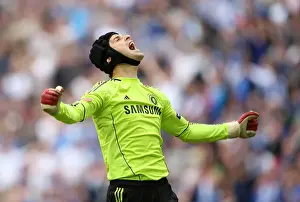 Chelsea's Petr Cech Celebrates FA Cup Victory at Wembley Stadium