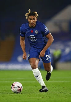 Images Dated 7th November 2020: Chelsea's Reece James in Action Against Sheffield United at Empty Stamford Bridge