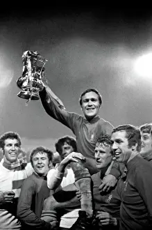 Chelsea's Ron Harris Lifts FA Cup after Replay Win vs Leeds United at Old Trafford