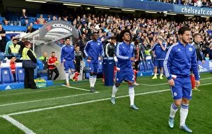 Images Dated 3rd October 2015: Chelsea's Star Trio: Ramires, Willian, and Hazard Leading the Charge at Stamford Bridge