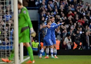 Images Dated 8th February 2014: Chelsea's Triumph: Eden Hazard Scores Brace in Premier League Victory over Newcastle United