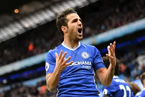 Chelsea's Triumph: Fabregas and Hazard Celebrate Goal vs Manchester City (Premier League 2016)