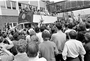 Chelsea's Triumph: Ron Harris and the European Cup Winners Cup Victory Parade after Winning against Real Madrid, 1971