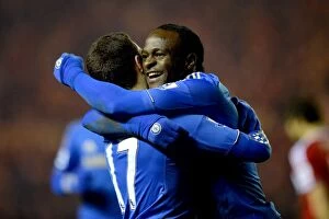 Images Dated 27th February 2013: Chelsea's Victor Moses and Eden Hazard: Unstoppable Duo Celebrates Goals in FA Cup Fifth Round