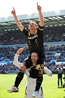 Images Dated 11th May 2013: Chelsea's Victory Embrace: Petr Cech Lifts Frank Lampard at Villa Park (May 11, 2013)