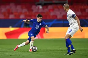 Club Soccer Prints: Christian Pulisic at Empty Chelsea vs Porto UEFA Champions League Quarterfinal