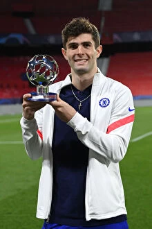 Images Dated 13th April 2021: Christian Pulisic Named Player of the Match as Chelsea Advance to UCL Semifinals vs Porto in Empty