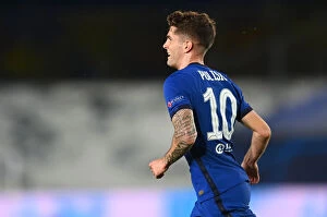 Club Soccer Collection: Christian Pulisic Scores First Goal for Chelsea in Champions League Semi-Final Against Real Madrid