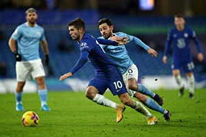 Images Dated 4th January 2021: Christian Pulisic at Stamford Bridge: Chelsea vs Manchester City, Premier League, London