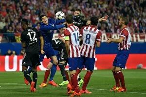 Atletico Madrid v Chelsea 22nd April 2014 Collection: Clash at the Calderon: A Battle for Supremacy - Gary Cahill vs