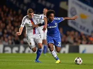 Chelsea V FC Basel 18th September 2013 Prints: Clash of the Champions: Willian vs. Fabian Frei at Stamford Bridge (September 18, 2013)