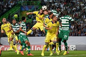 Sporting Lisbon v Chelsea 30th September 2014 Collection: Clash of Forces: Chelsea's Defense vs. Sporting Lisbon's Attack - UEFA Champions League - Group G