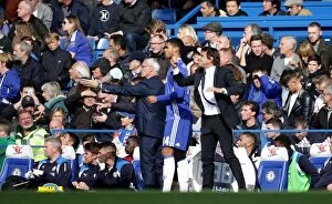 Images Dated 15th October 2016: Clash of the Managers: Ranieri vs. Conte, Chelsea vs. Leicester City, Premier League