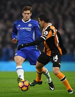 Images Dated 22nd January 2017: Clash at Stamford Bridge: Premier League Showdown - Chelsea vs. Hull City