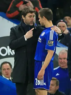 Soccer Football Prints: A Clash of Tactics: Pochettino and Azpilicueta Face Off at Stamford Bridge - Chelsea vs