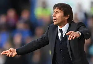 Conte's Intense Focus: Chelsea's Battle against West Bromwich Albion, Premier League (Home)