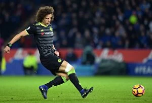 Images Dated 14th January 2017: David Luiz in Action: Chelsea vs. Leicester City, Premier League 2017