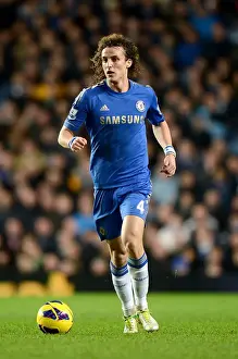 Seasons Past Prints: David Luiz in Action: Chelsea vs. Queens Park Rangers, Stamford Bridge (January 2nd, 2013)