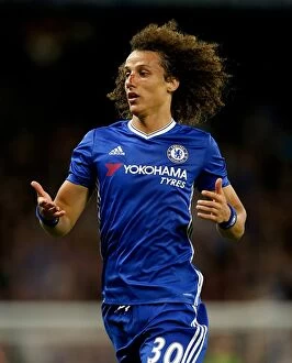 Images Dated 16th September 2016: David Luiz Soaring High: Chelsea vs Liverpool - Premier League at Stamford Bridge