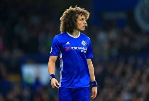 Images Dated 23rd October 2016: David Luiz Soars High: Chelsea's Victory Over Manchester United at Stamford Bridge