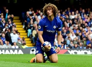 Images Dated 17th September 2017: David Luiz's Emotional Reaction: Chelsea vs Arsenal, Premier League, Stamford Bridge