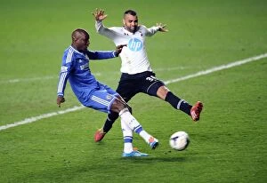 Images Dated 8th March 2014: Demba Ba Scores Second Stunning Goal Against Tottenham Hotspur at Stamford Bridge (8th March 2014)