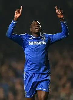 Chelsea V Tottenham Hotspur 8th March 2014 Prints: Demba Ba's Fourth Goal: Chelsea's Victory Celebration vs